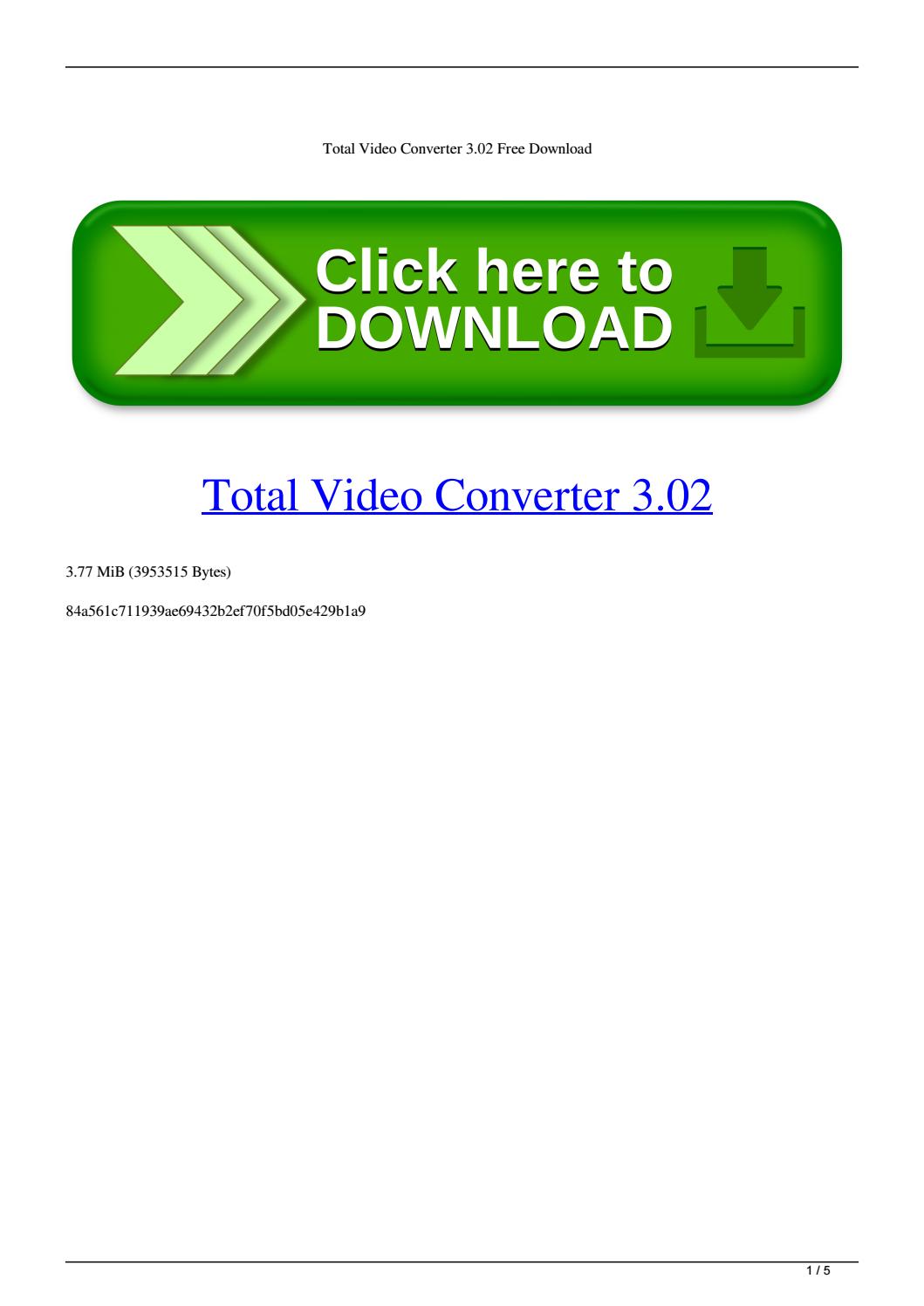 Total Video Converter 3.02 Registration Code Free Download